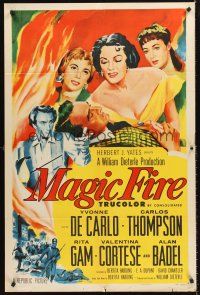 5p568 MAGIC FIRE 1sh '55 Dieterle, Yvonne De Carlo, Alan Badel as Richard Wagner!
