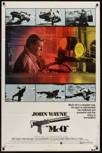 5p598 McQ 1sh '74 John Sturges, John Wayne is a busted cop with an unlicensed gun!