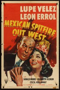 5p605 MEXICAN SPITFIRE OUT WEST 1sh '40 Leon Errol & sexy Lupe Velez!