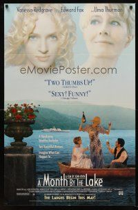 5p617 MONTH BY THE LAKE video 1sh '95 sexy Uma Thurman & Vanessa Redgrave!
