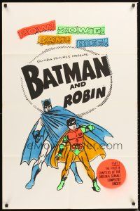 5p643 BATMAN 25x38 poster R66 art of Lewis Wilson & Douglas Croft in costume!