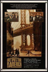 5p671 ONCE UPON A TIME IN AMERICA 1sh '84 Robert De Niro, James Woods, directed by Sergio Leone!