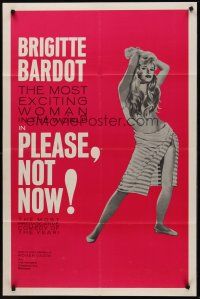 5p678 ONLY FOR LOVE 1sh '63 Roger Vadim's La Bride sur le cou, art of sexy Brigitte Bardot!