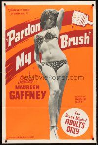 5p686 PARDON MY BRUSH 1sh '64 sexy Maureen Gaffney, baarest nudie of them all!