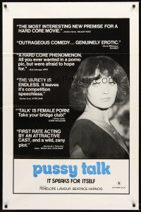 5p721 PUSSY TALK 1sh '75 Penelope Lamour, Beatrice Harnois, it speaks for itself!