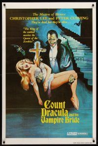 5p753 SATANIC RITES OF DRACULA 1sh 1978 great artwork of Count Dracula & his Vampire Bride!