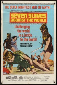 5p787 SEVEN SLAVES AGAINST THE WORLD 1sh '65 Gli Schiavi Piu Forti del Mondo, sword & sandal!