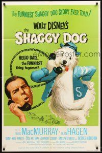 5p797 SHAGGY DOG 1sh R74 Disney, Fred MacMurray in the funniest sheep dog story ever told!