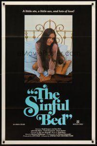 5p815 SINFUL BED 1sh '73 sexy Heidi Kramer, a little sin, a little sex, and lots of love, x-rated!
