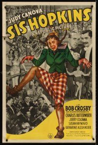 5p817 SIS HOPKINS 1sh '41 Judy Canova goes to the big city to meet her rich relatives!