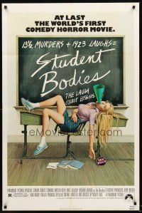 5p862 STUDENT BODIES 1sh '81 sex kills, gruesome Morgan Kane high school horror art!