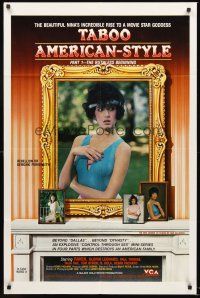 5p875 TABOO AMERICAN STYLE 1 THE RUTHLESS BEGINNING video/theatrical 1sh '85 sexy Raven, goddess!