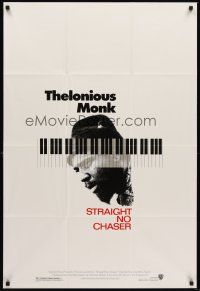 5p895 THELONIOUS MONK: STRAIGHT, NO CHASER 1sh '89 Clint Eastwood produced jazz bio!