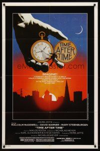 5p905 TIME AFTER TIME 1sh '79 Malcolm McDowell as H.G. Wells, David Warner as Jack the Ripper!