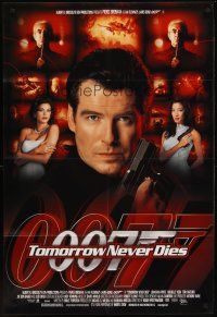 5p911 TOMORROW NEVER DIES 1sh '97 Pierce Brosnan as James Bond 007, Michelle Yeoh, Teri Hatcher!