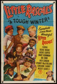 5p913 TOUGH WINTER 1sh R51 Jackie Cooper, Norman Chaney & Stepin Fetchit, Our Gang!