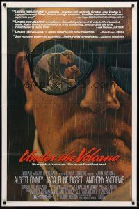 5p925 UNDER THE VOLCANO 1sh '84 close-up of Albert Finney w/mirrored sunglasses, Jacqueline Bisset!