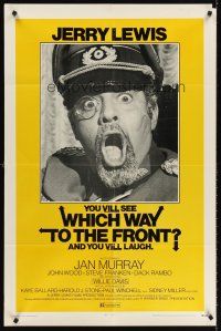 5p962 WHICH WAY TO THE FRONT 1sh '70 wacky c/u of Jerry Lewis as German general w/monocle!