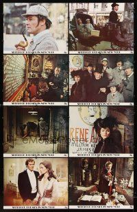 5r485 SHERLOCK HOLMES IN NEW YORK 8 English LCs '76 Roger Moore in the title role, Macnee as Watson