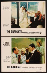 5r998 GRADUATE 2 LCs R72 Dustin Hoffman & Katharine Ross fleeing wedding, Mike Nichols classic!