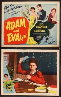 5r057 ADAM & EVALYN 8 LCs '50 Stewart Granger, sexy Jean Simmons