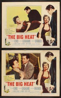 5r087 BIG HEAT 8 LCs '53 Glenn Ford & sexy Gloria Grahame, Fritz Lang noir!