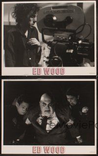 5r943 ED WOOD 4 LCs '94 candid of director Tim Burton, Johnny Depp, Martin Landau, mostly true!