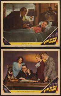 5r944 EYES IN THE NIGHT 4 LCs '42 Fred Zinnemann, blind detective Edward Arnold, Ann Harding