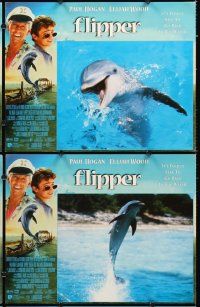 5r193 FLIPPER 8 English LCs '96 Elijah Wood, Paul Hogan, Chelsea Field, Isaac Hayes, lovable dolphin