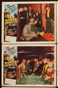 5r874 HUMAN JUNGLE 5 LCs '54 Gary Merrill, sexy showgirl Jan Sterling, cop breaks up craps game!