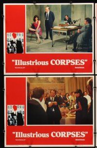5r268 ILLUSTRIOUS CORPSES 8 LCs '76 Francesco Rosi's Cadaveri Eccellenti, Lino Ventura, Tino Carraro