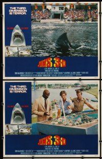 5r286 JAWS 3-D 8 LCs '83 Dennis Quaid, Bess Armstrong, the third dimension is terror!
