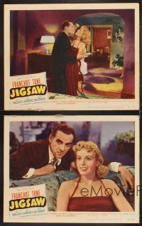 5r951 JIGSAW 4 LCs '49 Franchot Tone & Jean Wallace in a deadly puzzle of love!