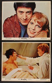 5r291 JOHN & MARY 8 LCs '69 Dustin Hoffman, Mia Farrow, directed by Peter Yates!