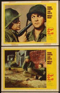 5r794 KINGS GO FORTH 6 LCs '58 Frank Sinatra & Tony Curtis in WWII, directed by Delmer Daves!