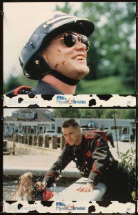 5r354 ME, MYSELF & IRENE 8 LCs '00 wacky portrait image of two-faced Jim Carrey!