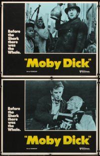 5r366 MOBY DICK 8 LCs R76 Gregory Peck in Herman Melville's story, directed by John Huston!