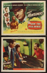 5r446 RIDE THE PINK HORSE 8 LCs '47 Robert Montgomery film noir, written by Ben Hecht!