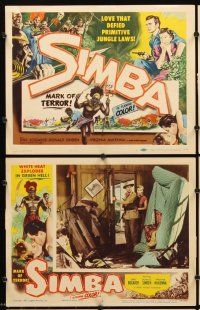 5r489 SIMBA 8 LCs '55 Dirk Bogarde & Virginia McKenna's love defied primitive jungle laws!