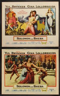 5r507 SOLOMON & SHEBA 8 LCs '59 sexy Gina Lollobrigida, George Sanders, Yul Brynner, King Vidor