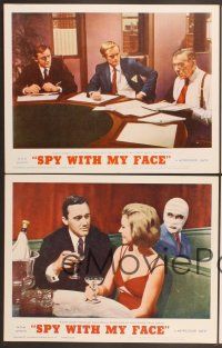5r966 SPY WITH MY FACE 4 LCs '66 Robert Vaughn, David McCallum, Sharon Farrell, Man from UNCLE!
