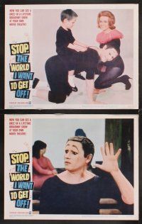 5r531 STOP THE WORLD I WANT TO GET OFF 8 LCs '66 Tony Tanner & Millicent Martin in Saville musical!