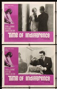 5r576 TIME OF INDIFFERENCE 8 LCs '66 sexy Claudia Cardinale, Rod Steiger, Winters, Goddard!