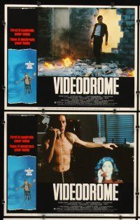 5r627 VIDEODROME 8 LCs '83 David Cronenberg, James Woods, Debbie Harry, horror sci-fi!