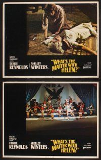 5r771 WHAT'S THE MATTER WITH HELEN 7 LCs '71 Debbie Reynolds, Shelley Winters, horror!