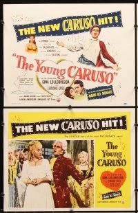 5r682 YOUNG CARUSO 8 LCs '53 Ermanno Randi as opera singer Enrico Caruso + pretty Gina Lollobrigida!