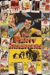 5s014 LOT OF 24 FOLDED ONE-SHEETS '53 - '75 Party Crashers, Restless Breed & many more!