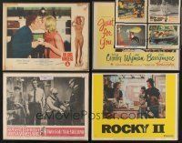 5s015 LOT OF 100 LOBBY CARDS '40s-80s Rocky II, Just For You, Girl Hunters & many more!