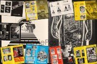 5s032 LOT OF 40 UNCUT & CUT PRESSBOOKS '70s-80s Friday the 13th, Exorcist, Clockwork Orange+more!