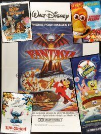 5s043 LOT OF 15 CARTOON FRENCH ONE-PANELS '80s-00s Disney reissues, Spongebob Squarepants & more!